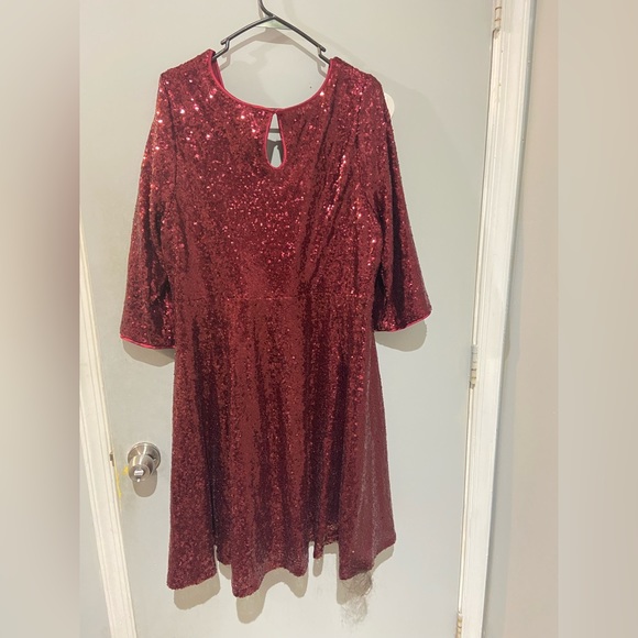 Torrid - Mini Sequins Skater Dress - Picture 2 of 4